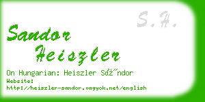 sandor heiszler business card